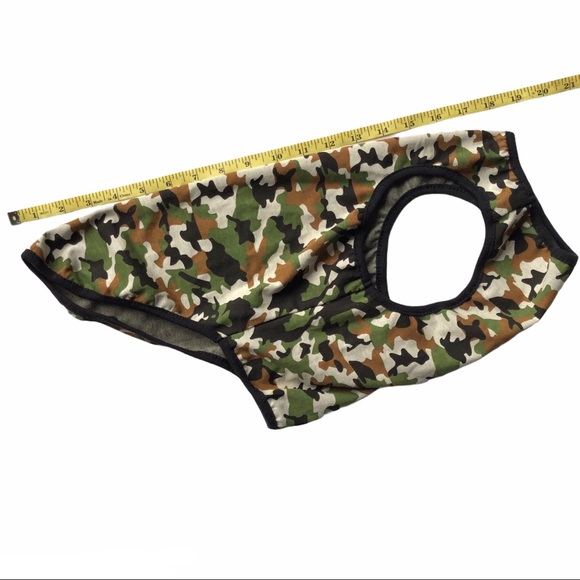 Dog Tank Top Shirt CAMO S/M Green Brown Black NEW - Picture 6 of 8
